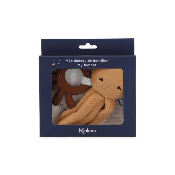 Petit Calme Přírodní kaučukové kousátko Chobotnice Kaloo