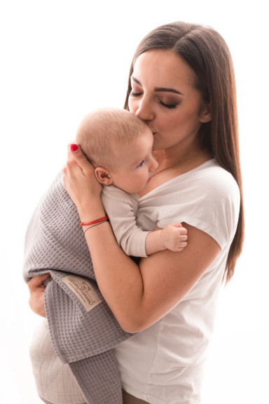 Mušelínová deka Prestige šedá 75 x 100 cm Babymatex