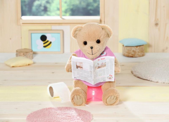 Medvídek Baby born růžové oblečení