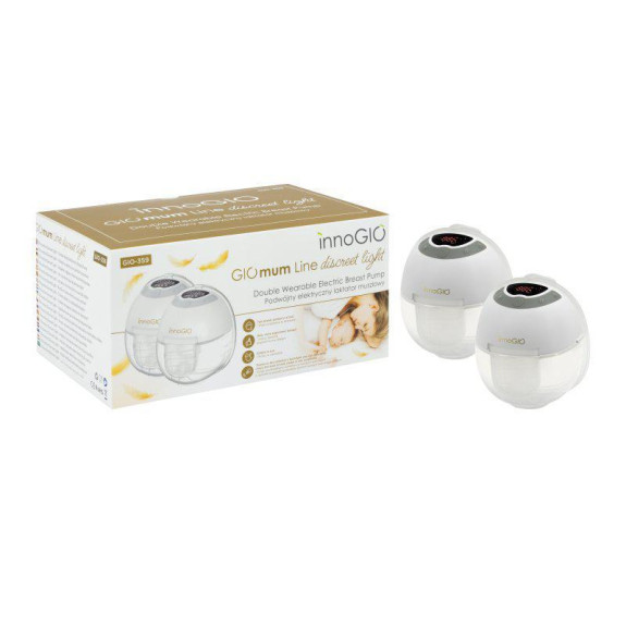 Přenosná elektrická odsávačka mateřského mléka GIOmum Line Discreet Light Double innoGIO