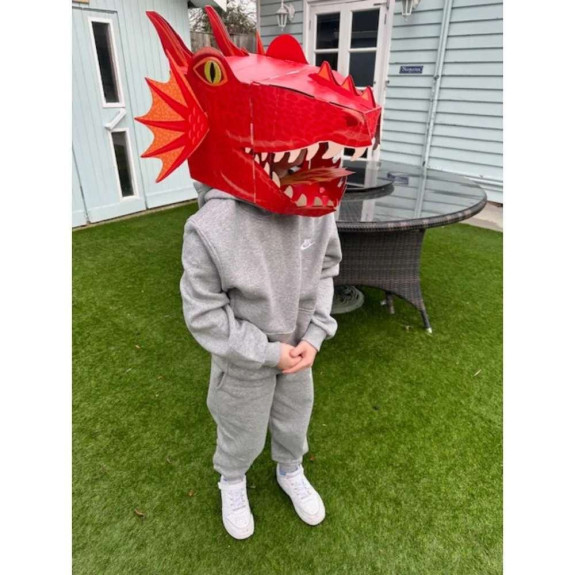 Kreativní sada 3D maska Červený drak Fiesta Crafts