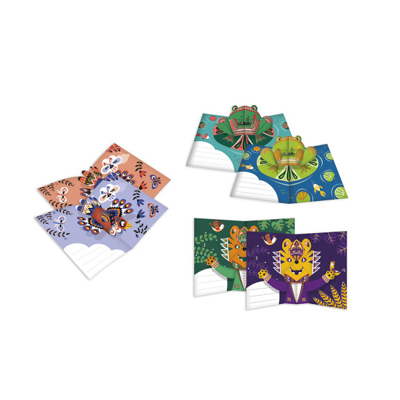 Sada Mini Origami Pohlednic se zvířátky Janod