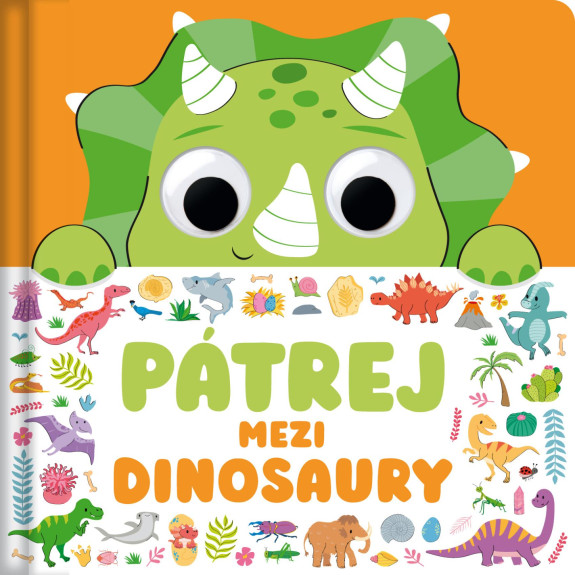 Knížka Pátrej mezi dinosaury 20 x 20 x 1,5 cm