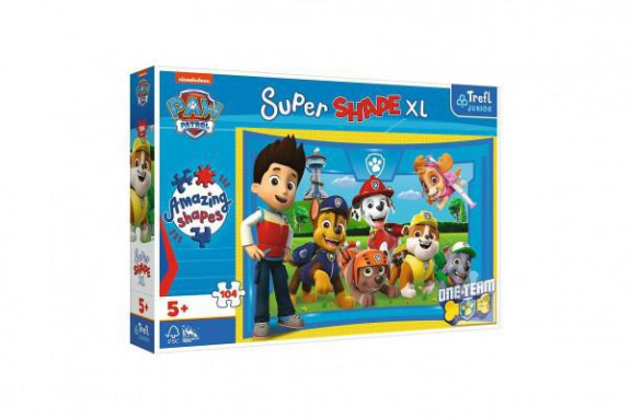 Puzzle 104 XL Super Shape Přátelé štěňat Tlapková patrola Trefl