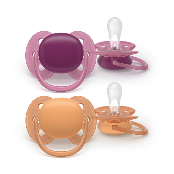 Šidítko Ultrasoft Premium 18 m+ dívka 2 ks Philips Avent
