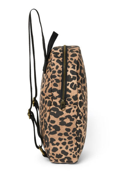Cotton Mini Backpack Brown Leopard Studio Noos