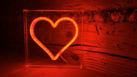 Led Neon Light lampička Srdce červené 2Kids Toys
