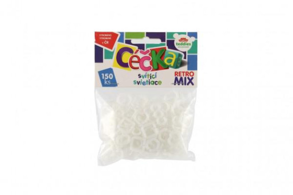 Céčka svítící 150 ks retro mix plast v sáčku