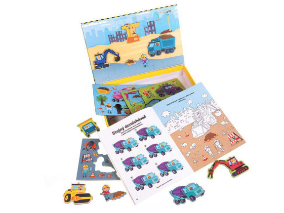 Náklaďáky a bagry Box s magnety