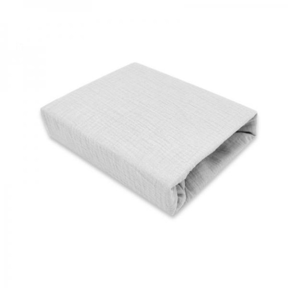 Mušelínové prostěradlo do postýlky 60 x 120 cm Nature double Baby Nellys