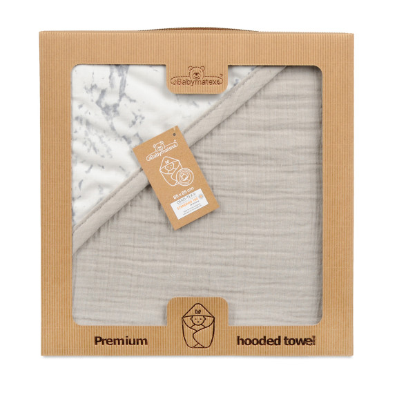 Mušelínová osuška s kapucí Design 85 x 85 cm Babymatex