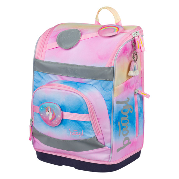 Set 3 Zippy plus Rainbow Unicorn: aktovka, penál, sáček Baagl