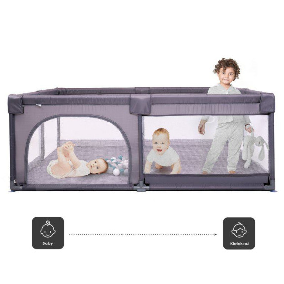 Ohrádka Playpark Grey BabyGo