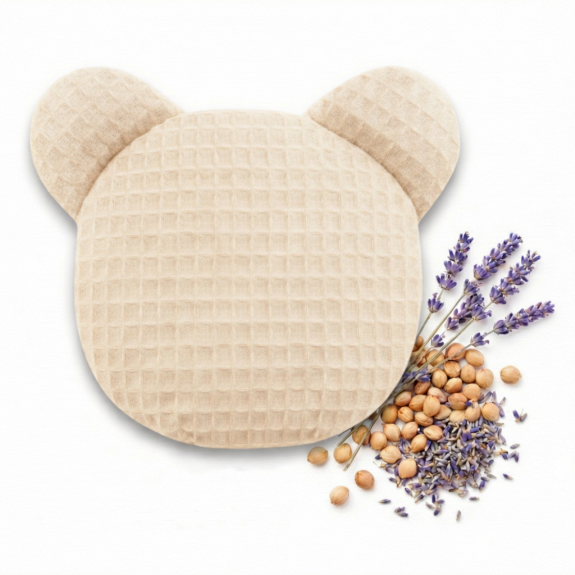 Termofor TEDDY nahřívací polštářek s třešňovými pecičkami a levandulí