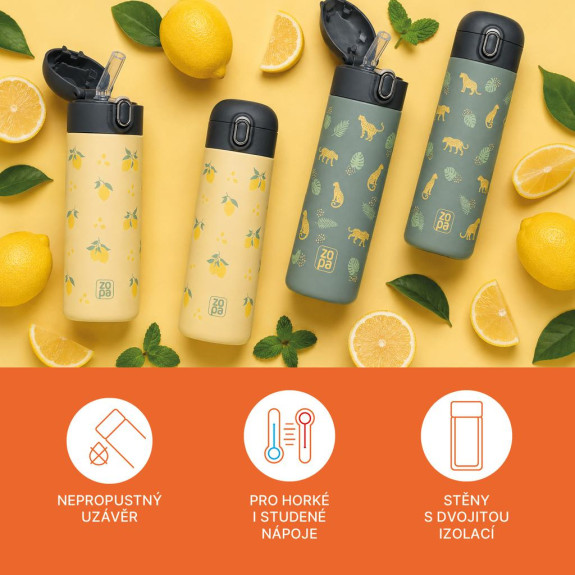 Termoska na tekutiny s brčkem 400 ml Zopa