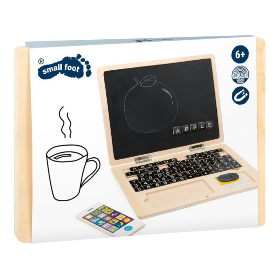 Dřevěný notebook magnetický Small foot