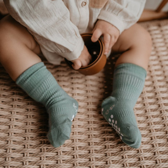 Dětské ponožky Stay-on-Socks Antislip vel. 18-24 m Calming Green 1 pár