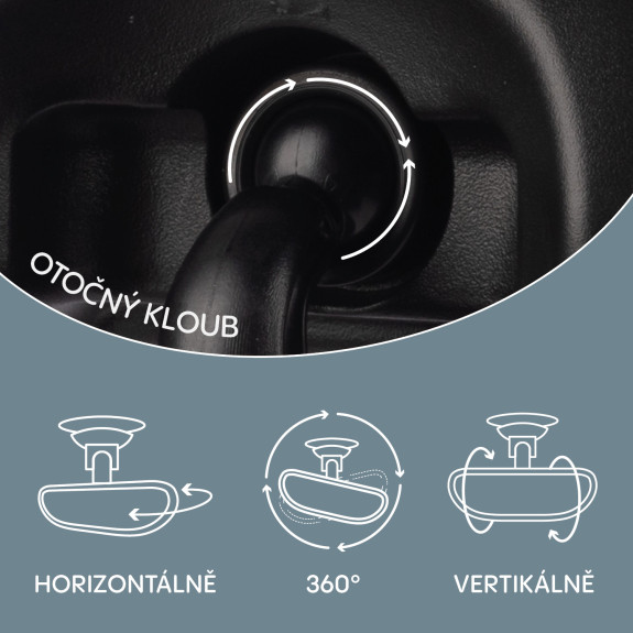 Malé zpětné zrcátko Deluxe Black Zopa
