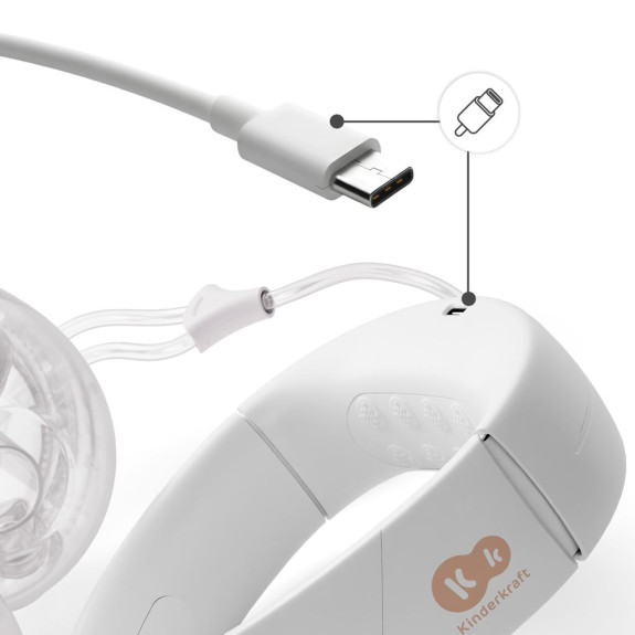 Odsávačka mateřského mléka s funkcí ohřevu krku Double Hands-free Gentleneste Kinderkraft