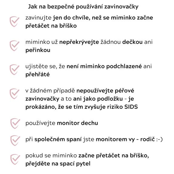 Mušelínová zavinovačka Love béžová se srdíčky Sleepee