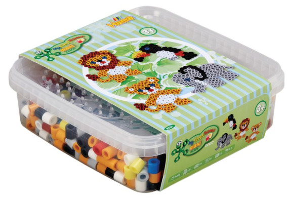 Korálky v boxu 600 ks Hama Zoo Maxi