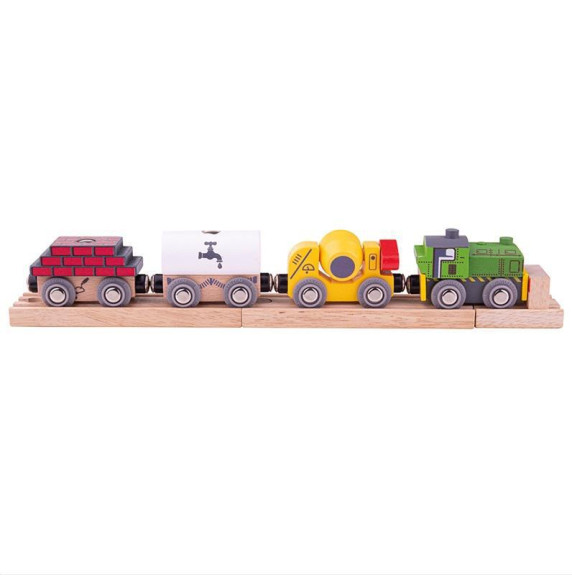 Dřevěný stavební vlak Bigjigs Rail