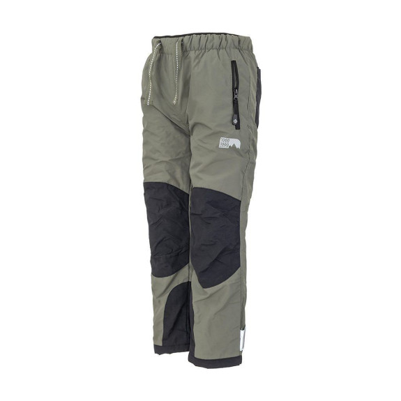Kalhoty sportovní outdoorové, podšité fleezovou podšívkou khaki Pidilidi