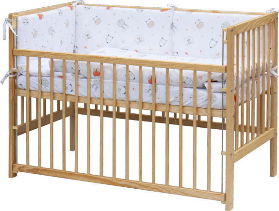 Dětská postýlka s kompletní výbavou 120 x 60 cm Labra Scarlett 