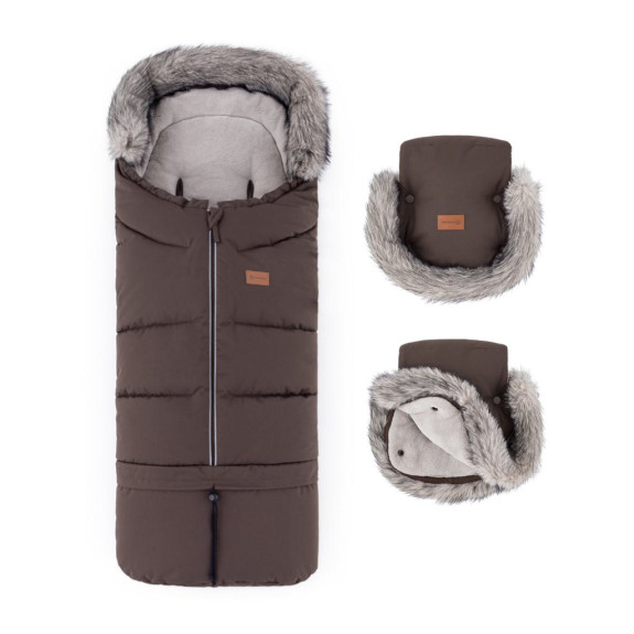 Set zimní fusak Arctic 4 v 1 + rukavice na kočárek Furry Petite & Mars
