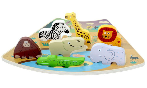 Dřevěné puzzle Safari propojitelné 2Kids Toys