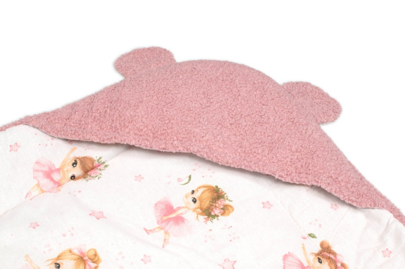 Beránková zavinovačka s kapucí bavlna/beránek Teddy