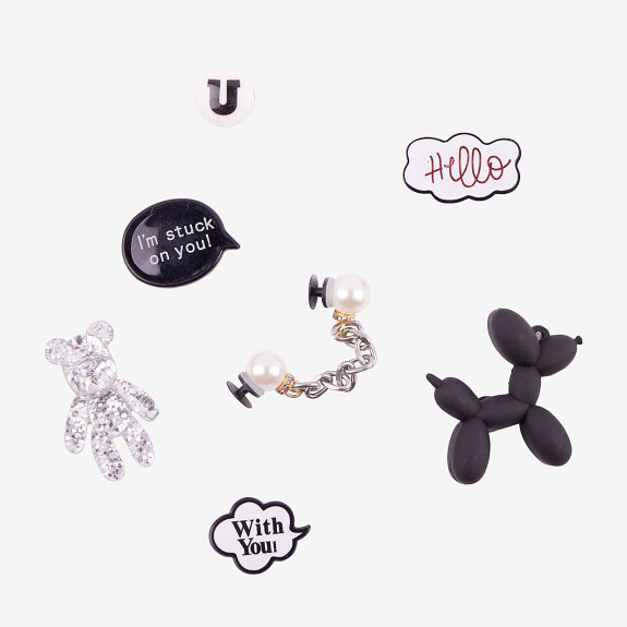Amulety - ozdoby na boty Amuletz Hello Dog mix Coqui