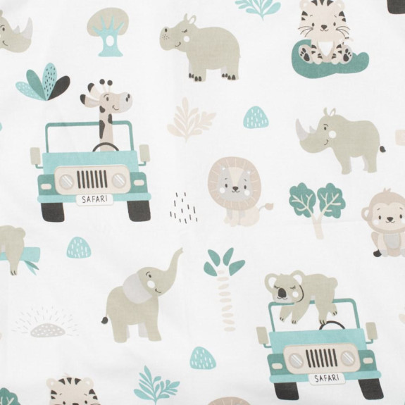 2-dílné ložní povlečení Safari II 90/120 cm mint New Baby