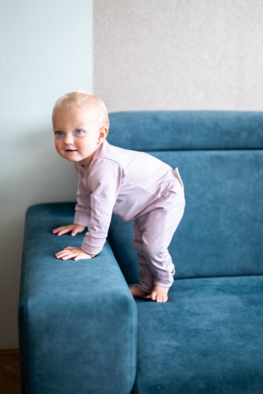 Dětský rostoucí overal Kočka Pastel růžový Moniel