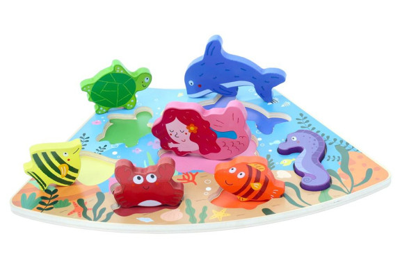 Dřevěné puzzle Podvodní svět propojitelné 2Kids Toys
