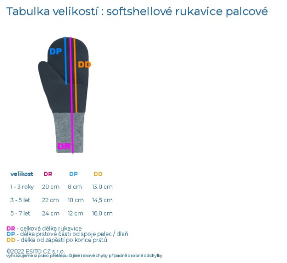 Palcové rukavice Madagaskar softshell Šedá Esito