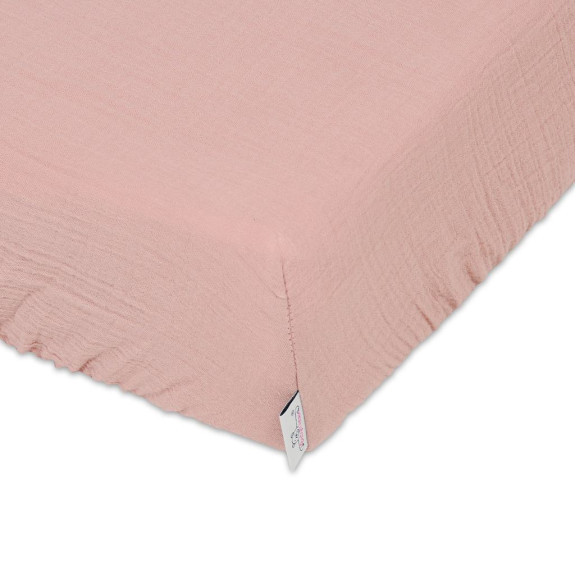 Mušelínové prostěradlo s gumou 60 x 120 cm BabyMatex