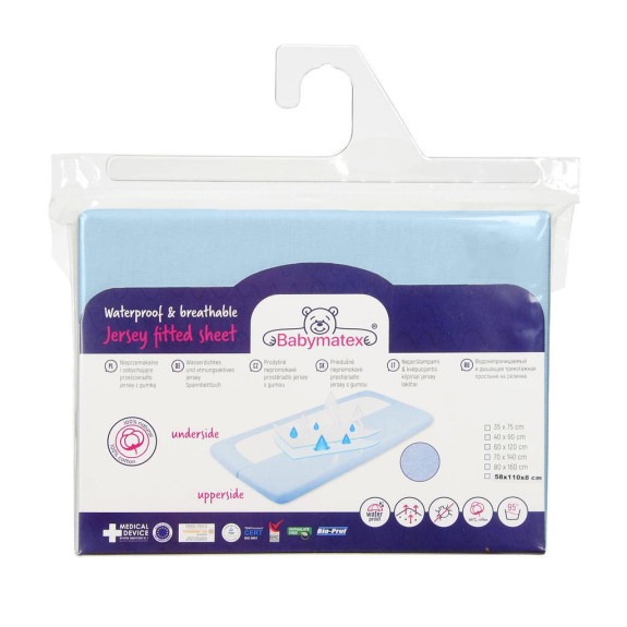 Nepromokavé prostěradlo jersey 70 x 140 cm Babymatex