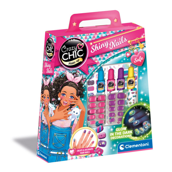Sada laků na nehty svítící ve tmě Crazy CHIC