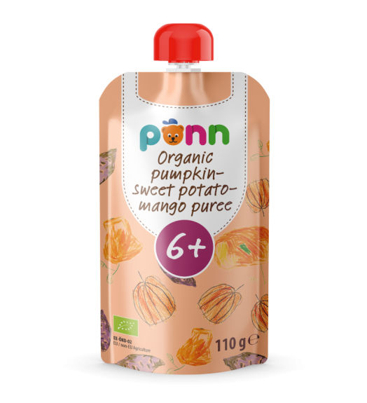 Salvest Ponn BIO Pyré z dýně, brambor a manga (110 g)