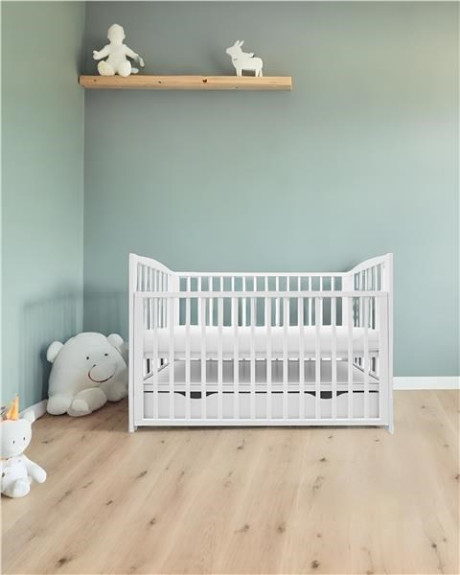 Dětská postýlka se stahovací bočnicí a šuplíkem bílá New Baby Lilly