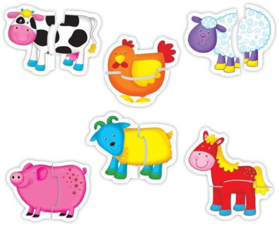 Puzzle pro nejmenší – zvířátka na farmě 2.
