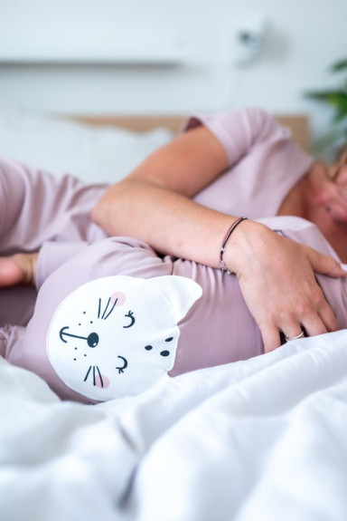 Dětský rostoucí overal Kočka Pastel růžový Moniel