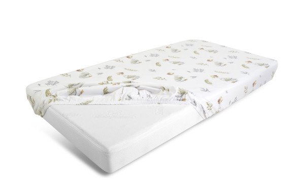 Bavlněné prostěradlo s gumou a potiskem 70 x 140 cm Babymatex