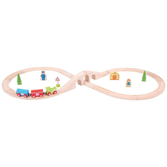 Dřevěná vláčkodráha osmička Bigjigs Rail