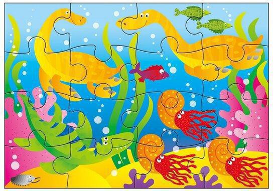 4 Puzzle v krabici - Dinosauři