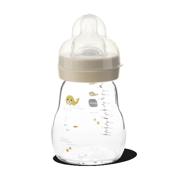 Dětská antikoliková láhev Feel Good Skleněná 170 ml Mam Béžová