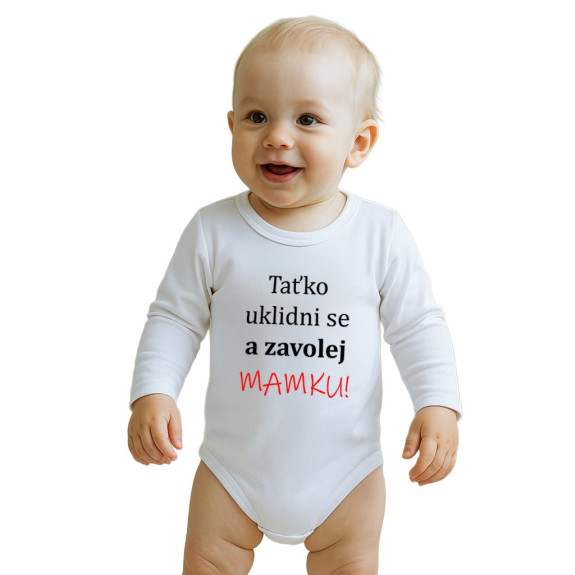 Body s potiskem New Baby a zavolej Mamku!