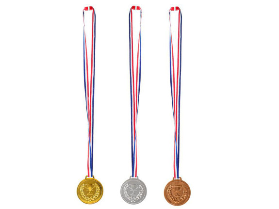 Medaile 6 cm set 3 ks