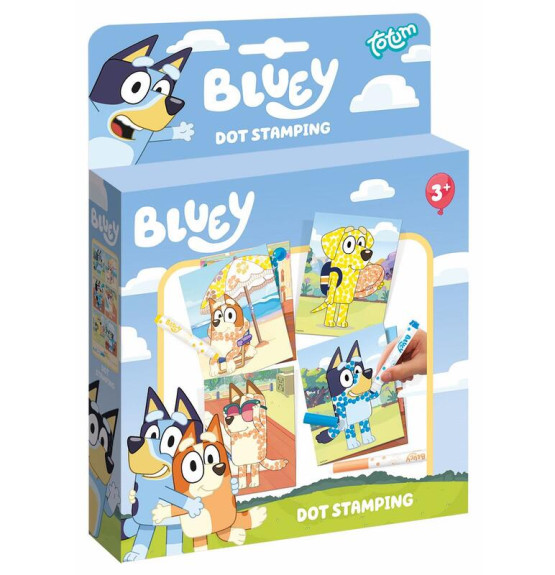 Bluey razítkování puntíky Tatum